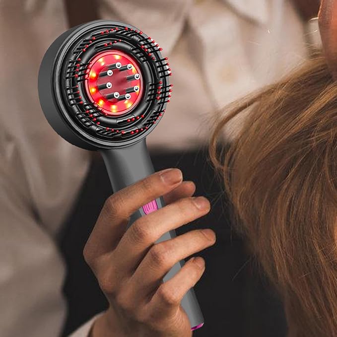 Cepillo masajeador capilar con luz roja - Ziora™