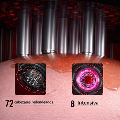 Cepillo masajeador capilar con luz roja - Ziora™