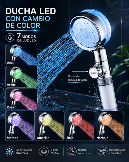 Cabezal de Ducha Con Luz Led - Ziora