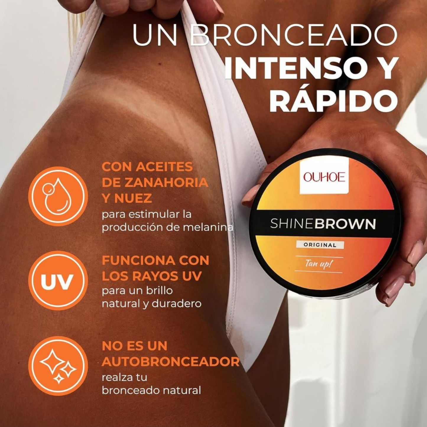 Shine Brown Bronceador Corporal Ouhoe 100g - Ziora™